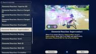 Guide for the Super-conduct reaction in-game (Image via HoYoverse)